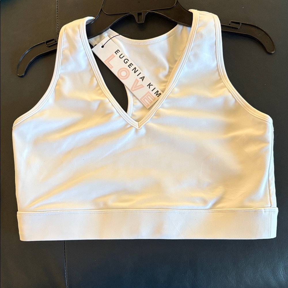 NWT Eugenia Kim Emma logo embossed sports bra